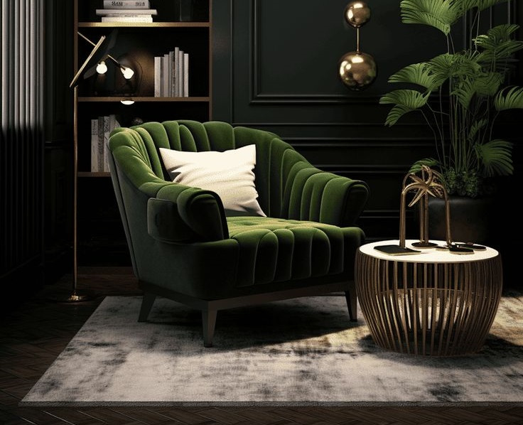 Koyu tonlarda modern salon – ilham verici iç mimari